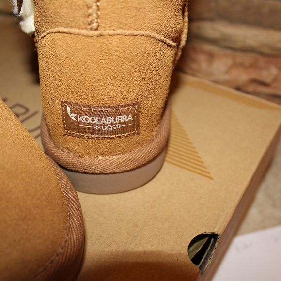 UGG KOOLABURRA TALL SUEDE BOW BOOTS CHESTNUT - Picture 3 of 7